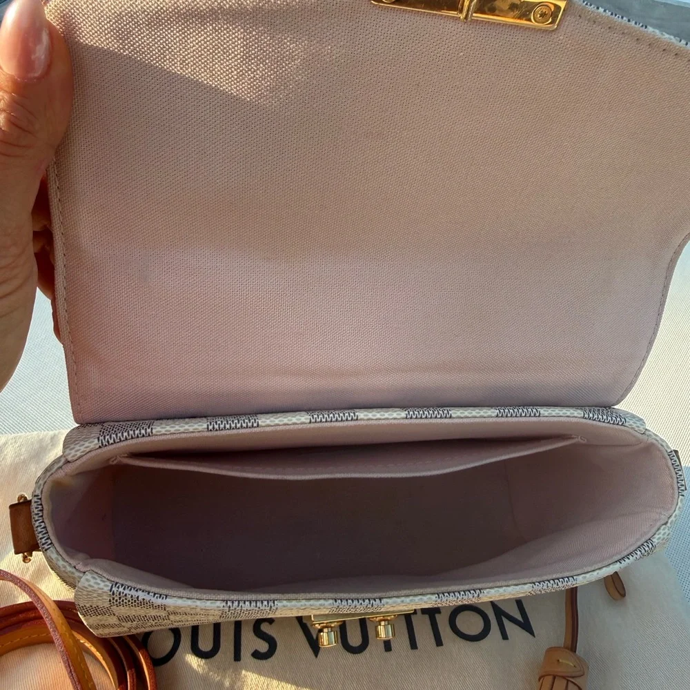 SALE‼️Louis Vuitton Croissette Damier Azur Top Handle Crossbody